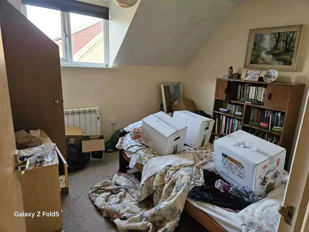 Swifty Clearance before clearing out old boxes and stored items in a property in Hertfordshire